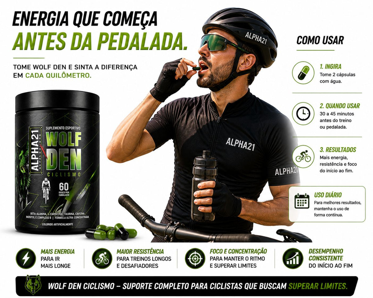 Suplemento endurance ALPHA21 WOLF SPEED – resistência e energia na corrida