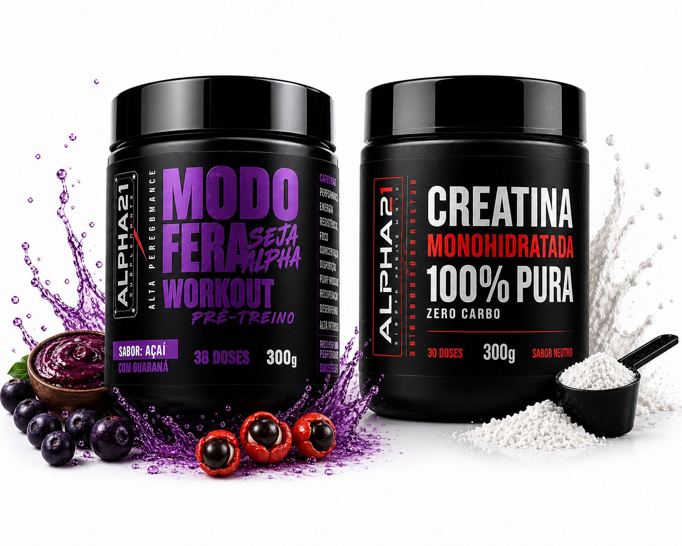 Performance ALPHA21 – 2 fórmulas específicas para desenpenho , muscular, fabricado sob BPF/ANVISA