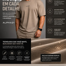 Camisa Oversized Pano Egípcio ALPHA21 | Suedine