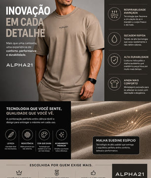 Camisa Oversized Pano Egípcio ALPHA21  Suedine
