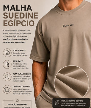 Camisa Oversized Pano Egípcio ALPHA21  Suedine