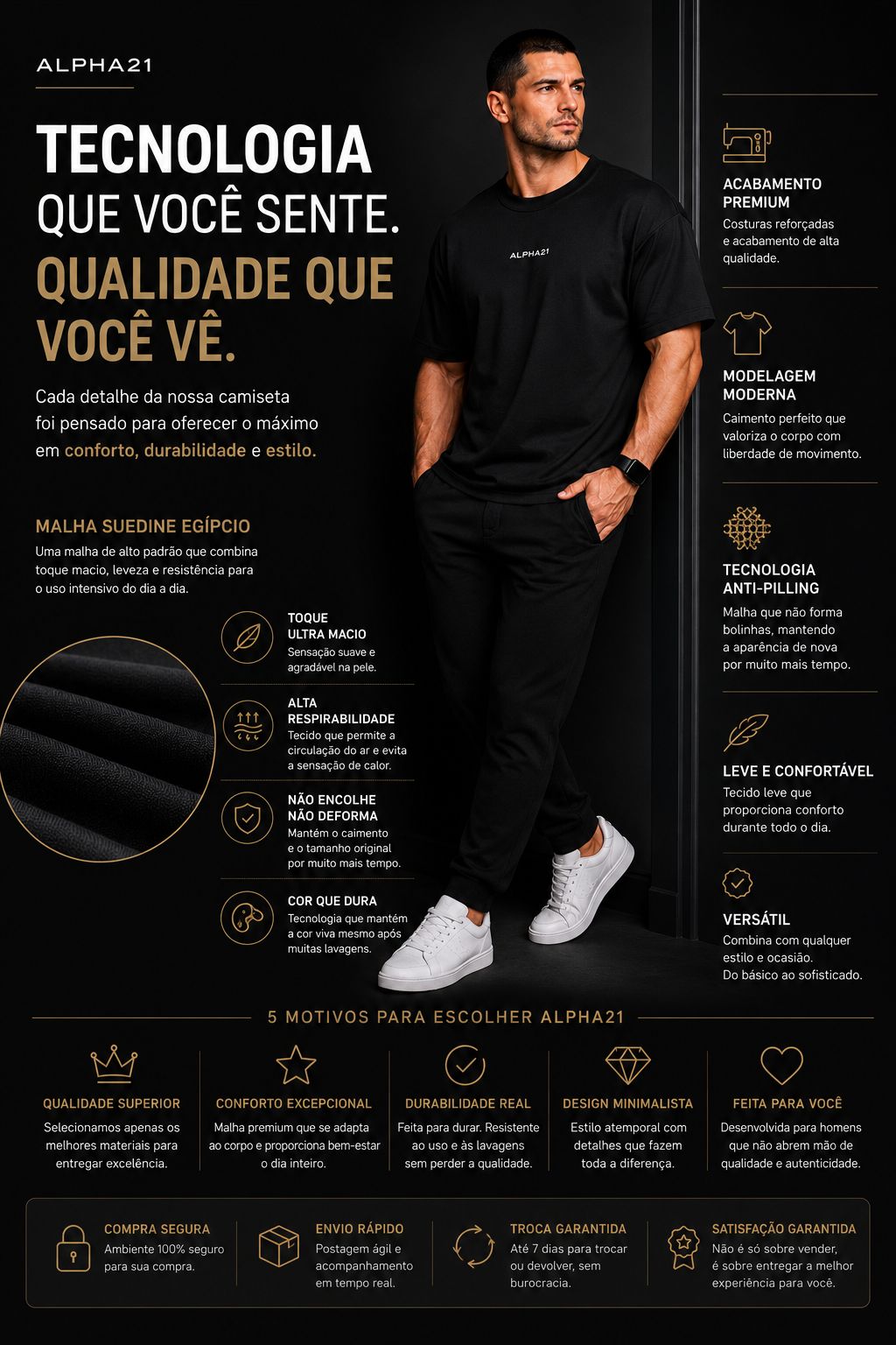 Camisa Oversized Pano Egípcio ALPHA21 | Suedine
