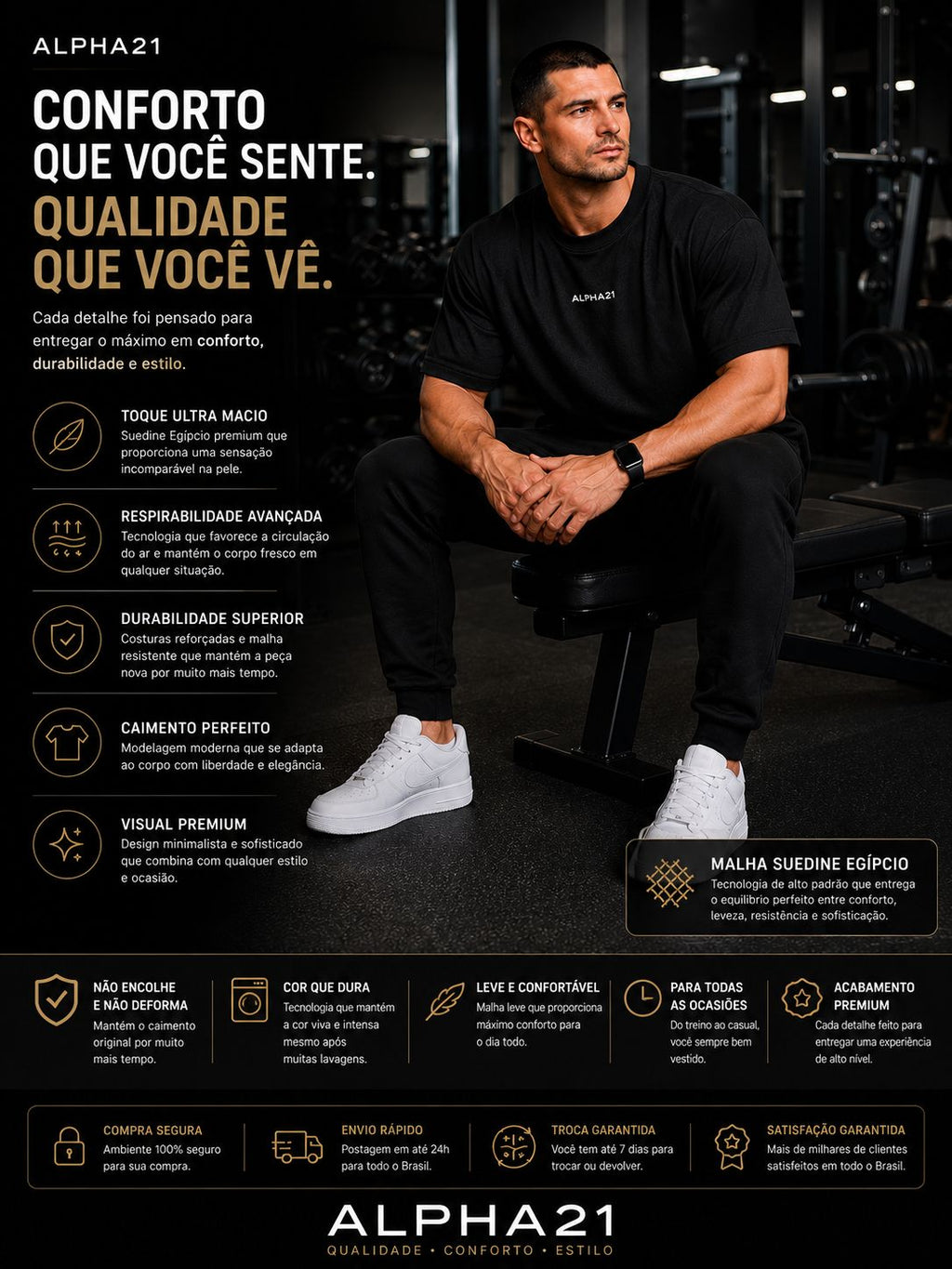 Camisa Oversized Pano Egípcio ALPHA21 | Suedine