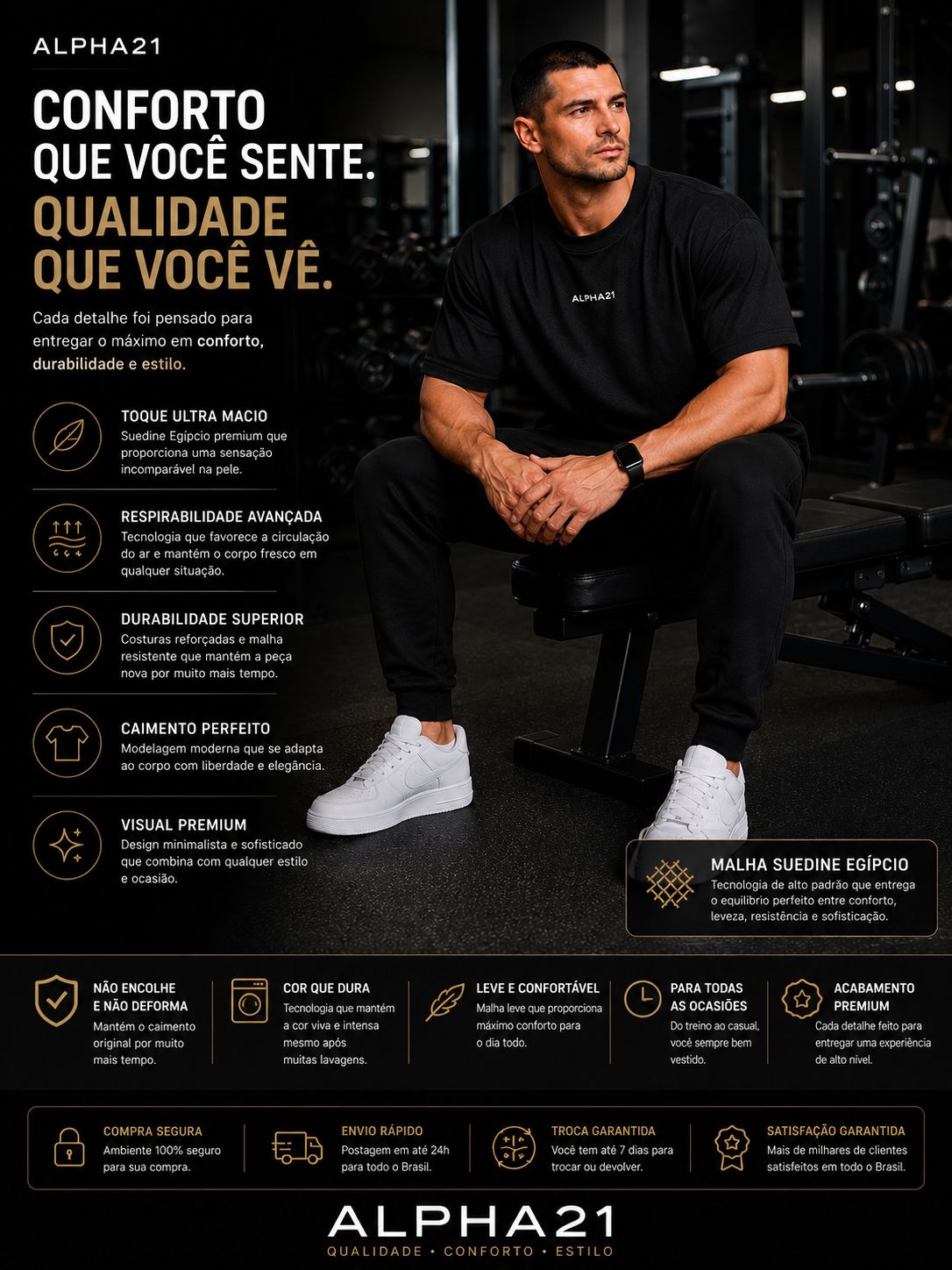 Camisa Oversized Pano Egípcio ALPHA21 | Suedine