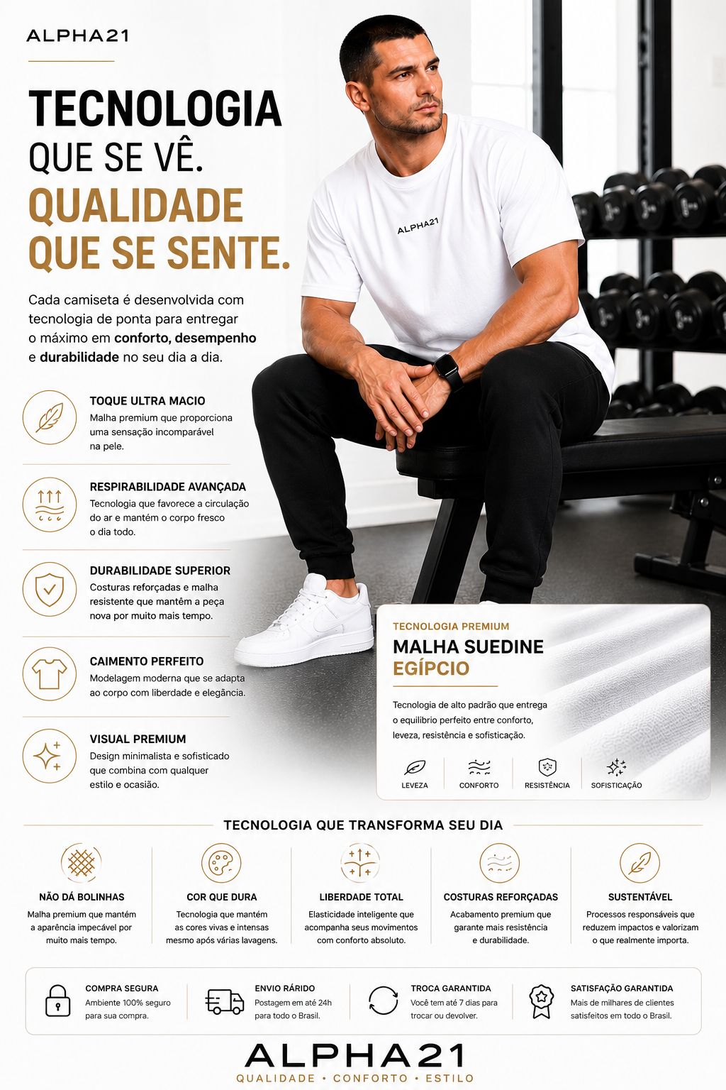 Camisa Oversized Pano Egípcio ALPHA21 | Suedine