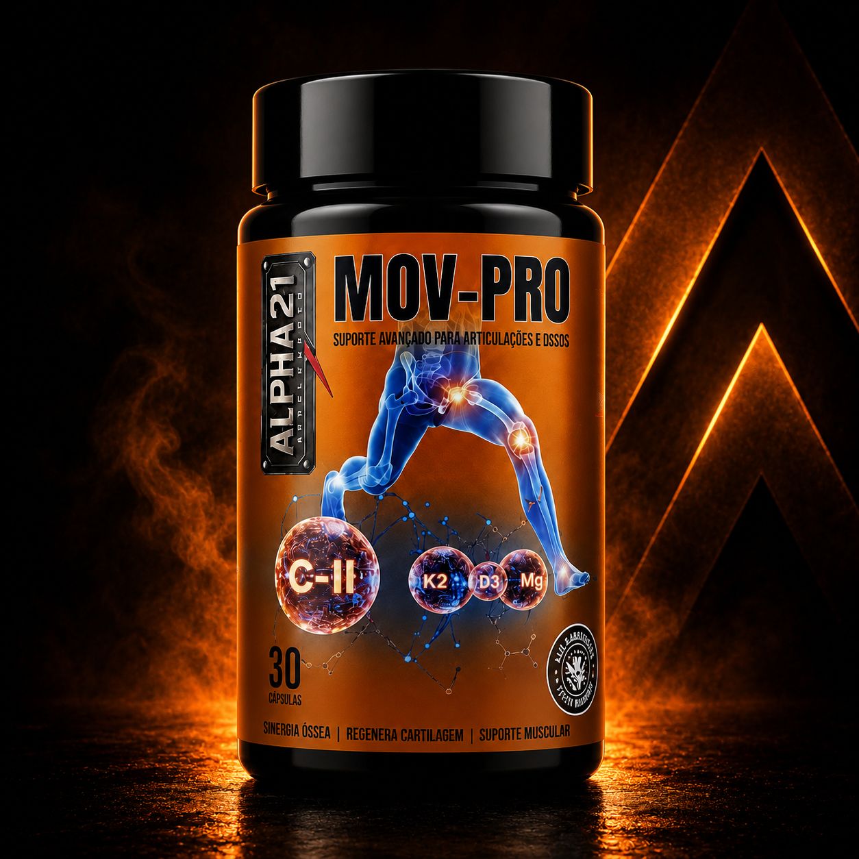 Suporte Articular ALPHA21 MOVE PRO – colágeno para articulações