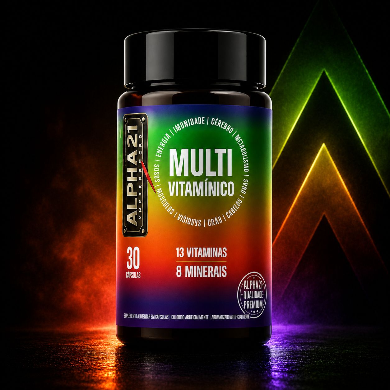 Multivitamínico ALPHA21 MULTI VIT – 30 cápsulas completo para saúde