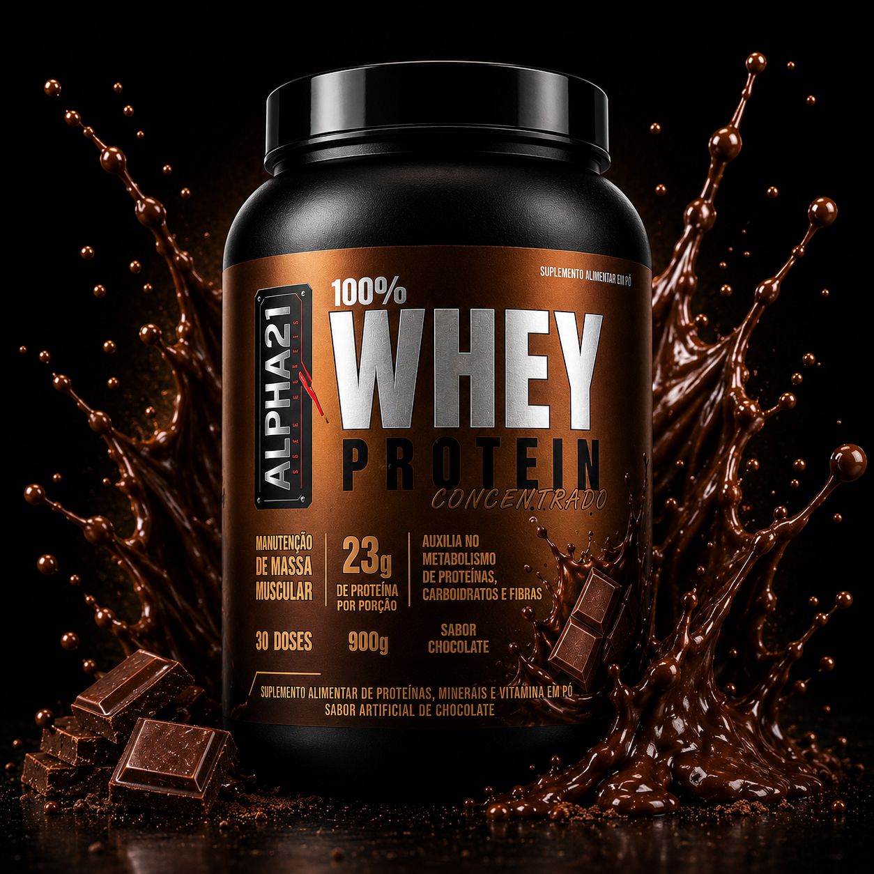 Whey Protein ALPHA21 Kit Trio 2.7kg – 3 Sabores Premium