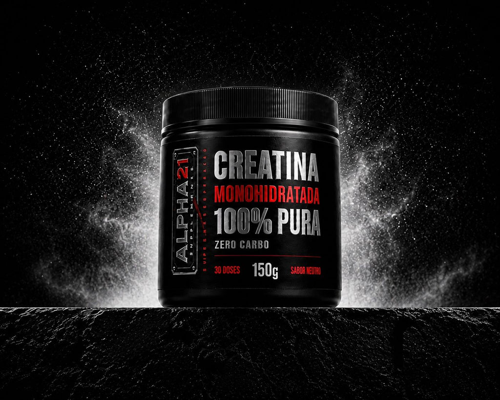 Creatina Monohidratada Pura ALPHA21 – 150g para força e hipertrofia