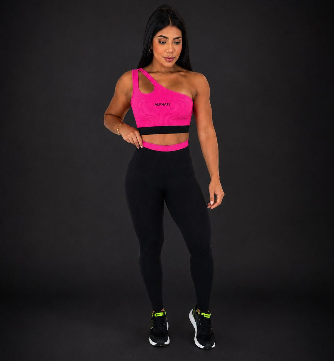 Conjunto Fitness Bicolor Feminino ALPHA21 | Performance Premium