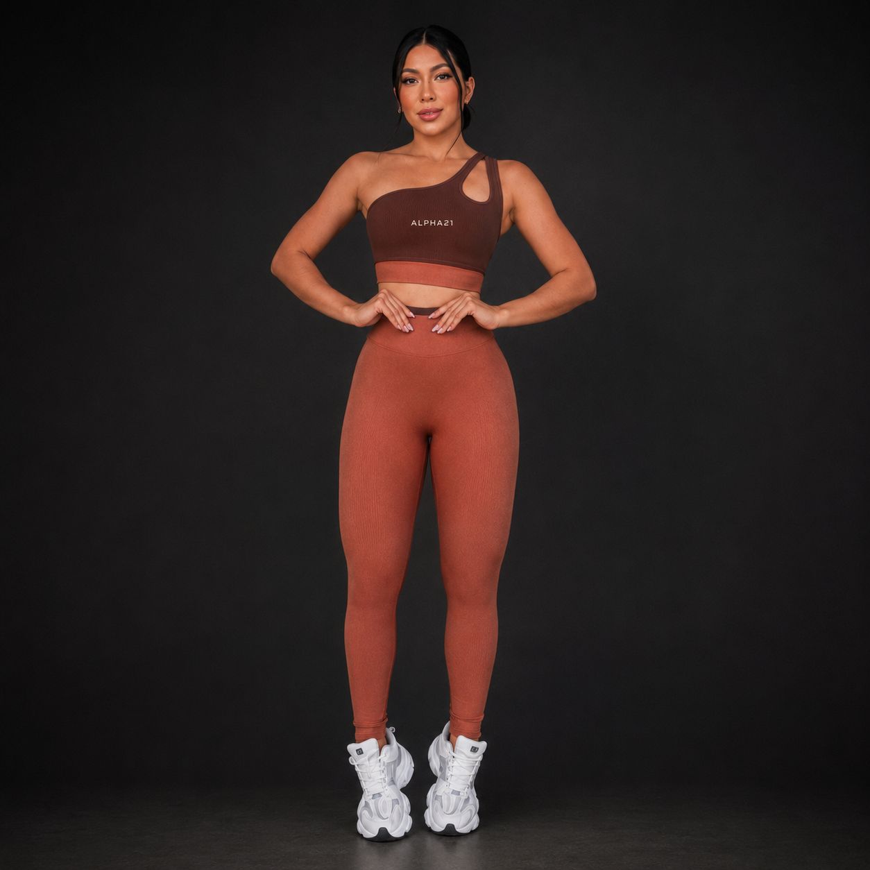 Conjunto Fitness Bicolor Feminino ALPHA21 | Performance Premium