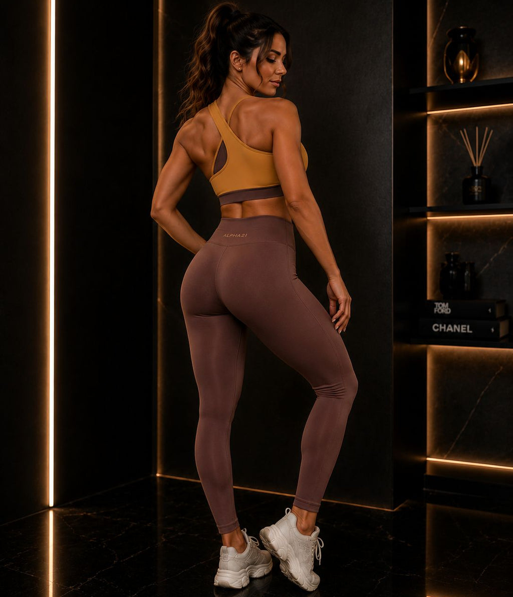 Conjunto Fitness Bicolor Feminino ALPHA21 | Performance Premium