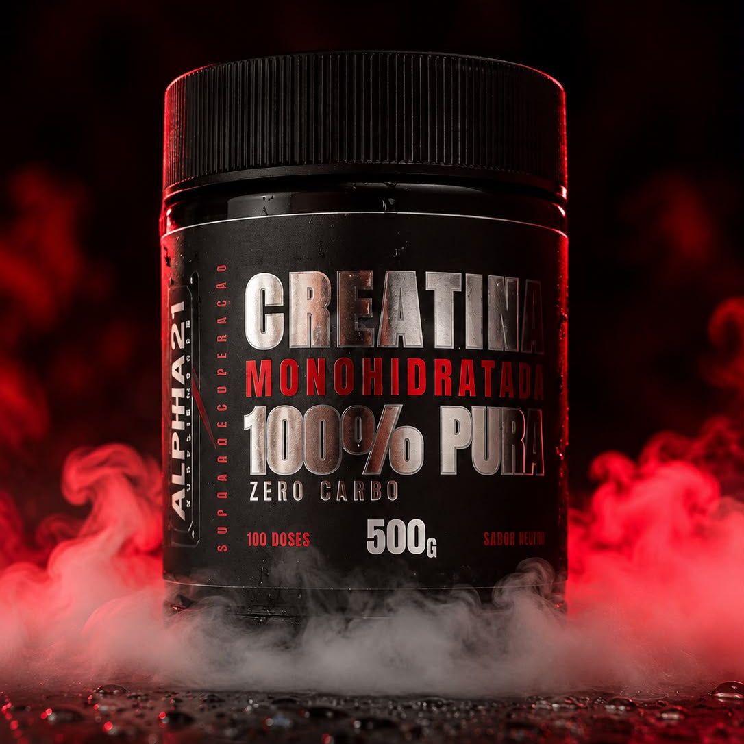 Creatina Monohidratada ALPHA21 500g | 100% Pura | Alta Performance