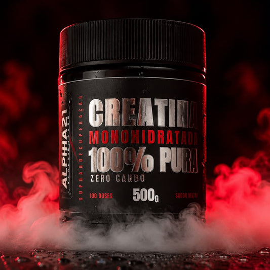Creatina Monohidratada ALPHA21 500g | 100% Pura | Alta Performance