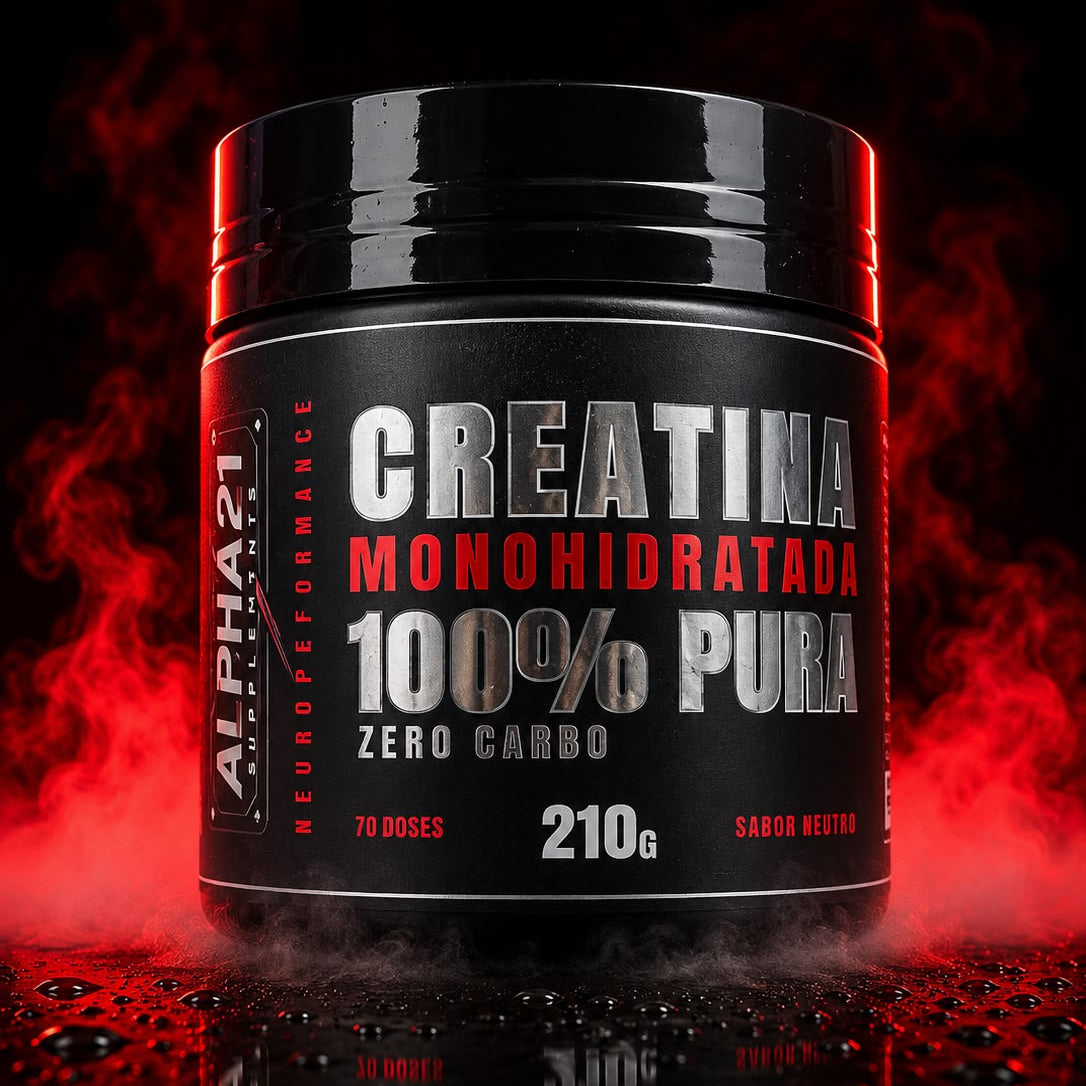 Creatina Monohidratada Pura 210g ALPHA21 – Suplemento Eficaz