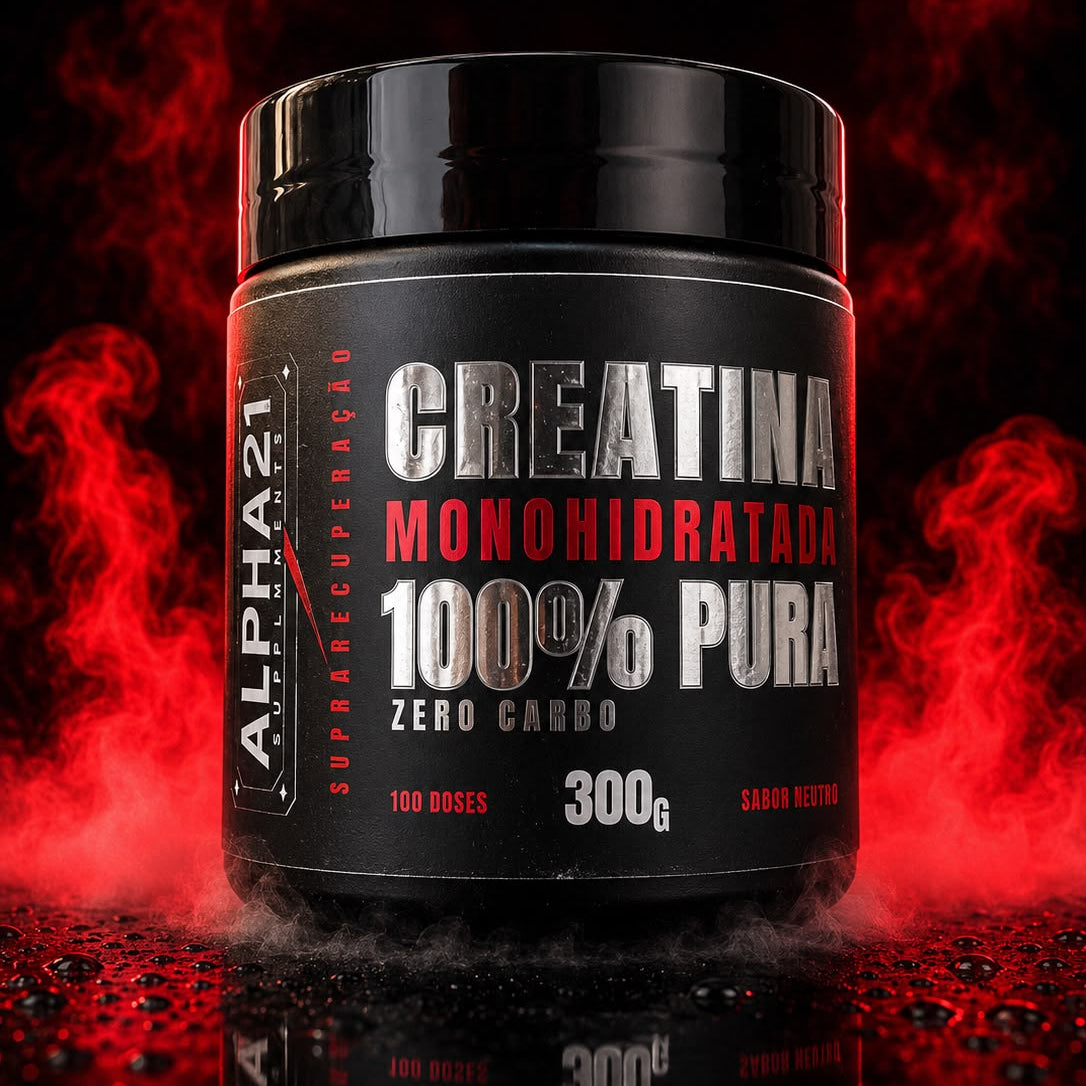 Creatina Monohidratada Pura ALPHA21 300g Premium