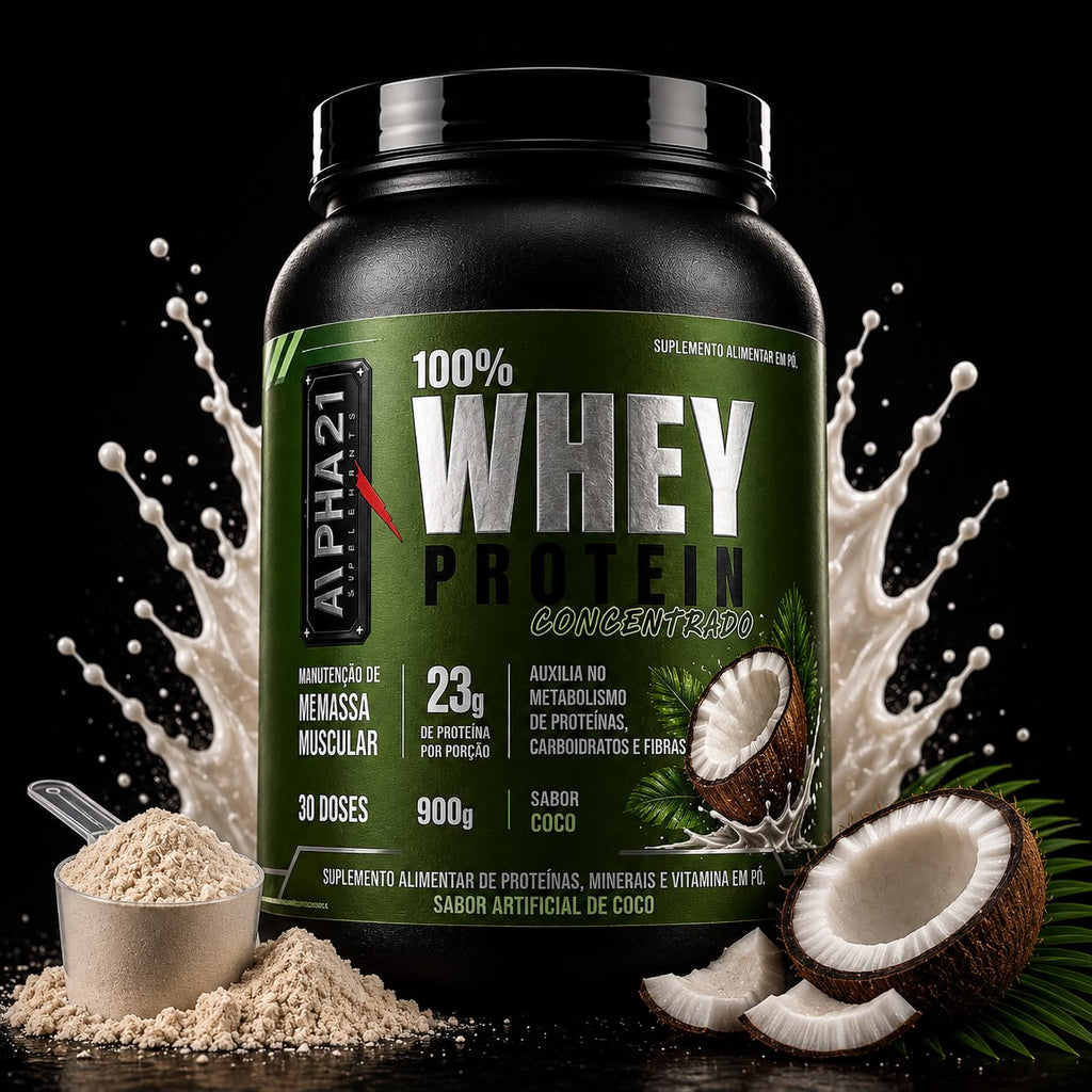 Whey Protein Coco ALPHA21 | Concentrado 900g