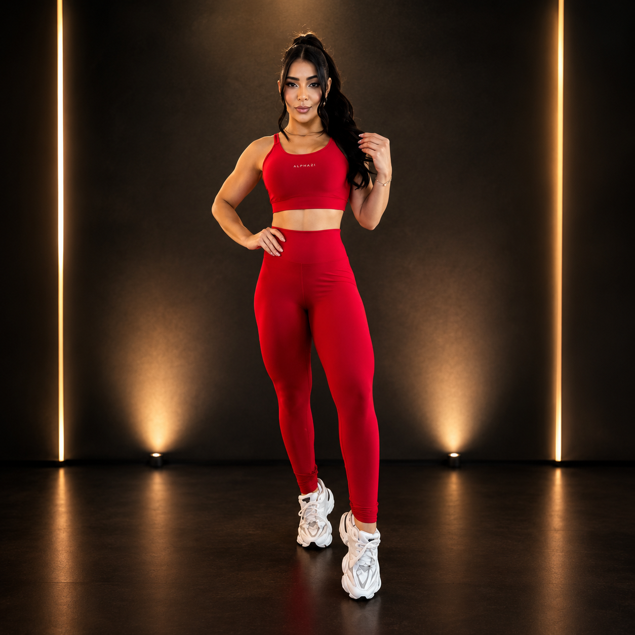 Conjunto Feminino ALPHA21: Legging e Top Compressão