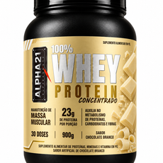 Whey Protein Concentrado ALPHA21 900g | Sabor Chocolate Branco