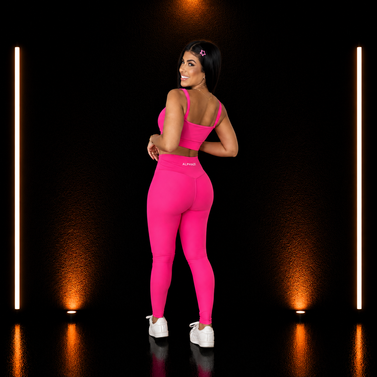 Conjunto Feminino ALPHA21: Legging e Top Compressão