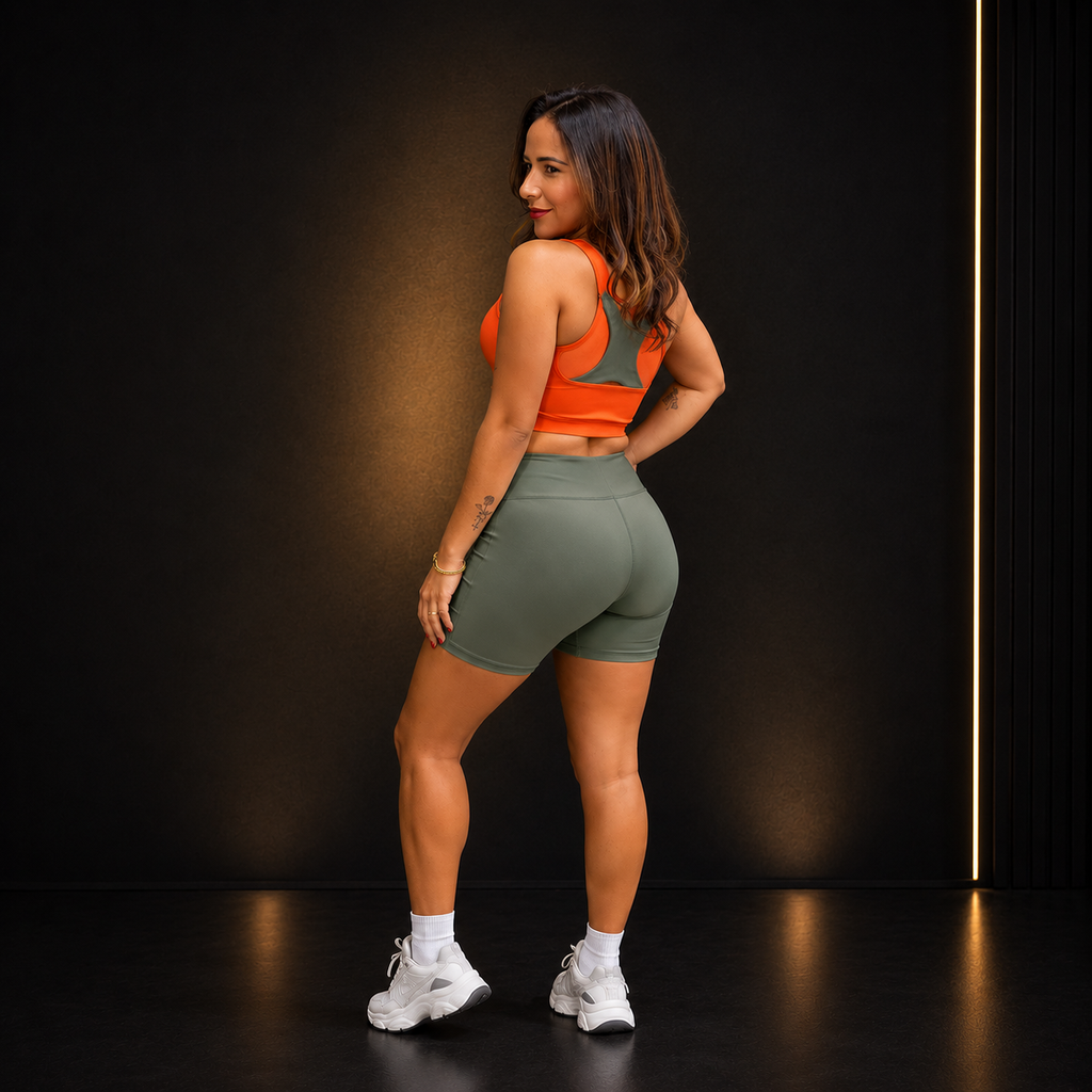 Conjunto Fitness Feminino Bicolor ALPHA21 para Performance
