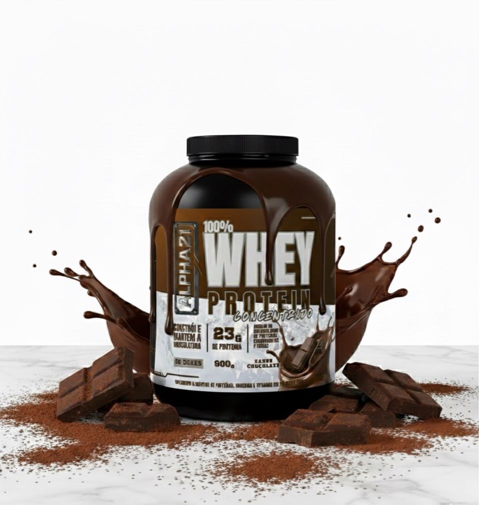 ALPHA21 PURE WHEY — SABOR CHOCOLATE (900G)  ⭐️⭐️⭐️⭐️⭐️ 9.842 avaliações | Força, Sabor e Performance Premium