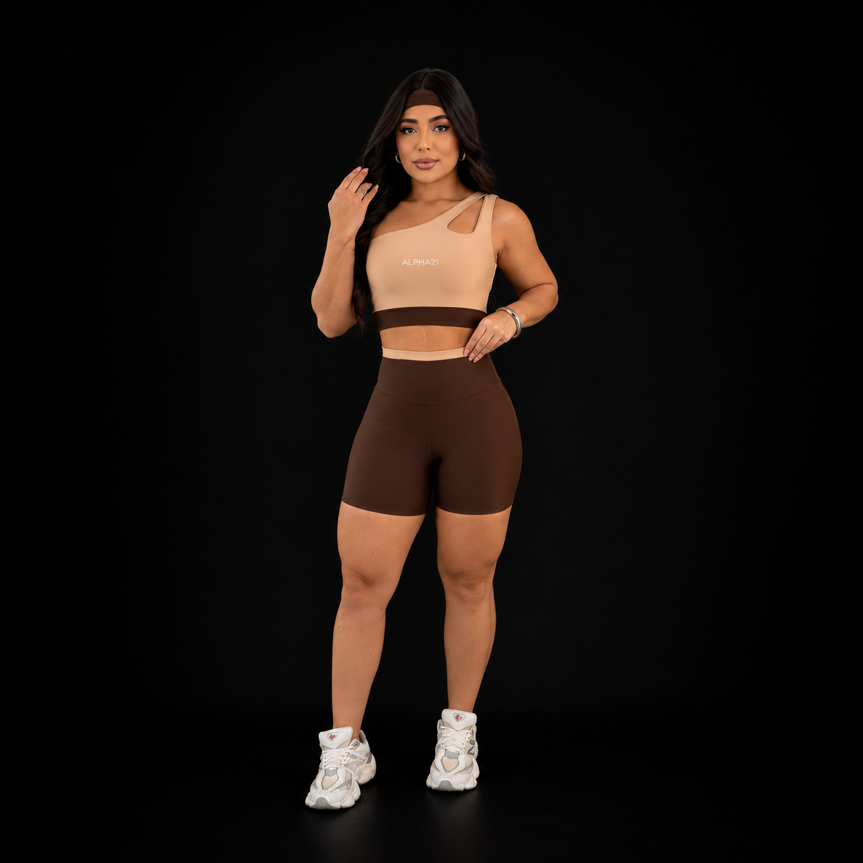 Conjunto Fitness Feminino Bicolor ALPHA21 para Performance
