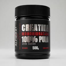 Creatina Monohidratada 500g ALPHA21 fundo cinza