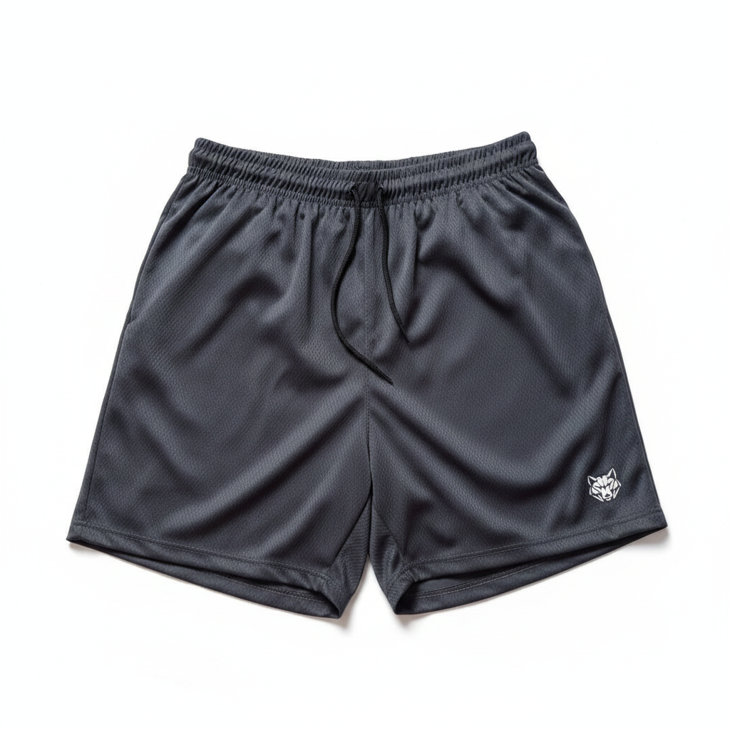 Short Training Alpha21 - Cinza Chumbo - Flat Lay