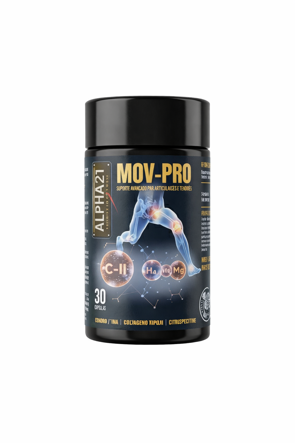 MOVE PRO ALPHA21 – suplemento para suporte articular com colágeno, glucosamina e condroitina, fabricado sob BPF/ANVISA